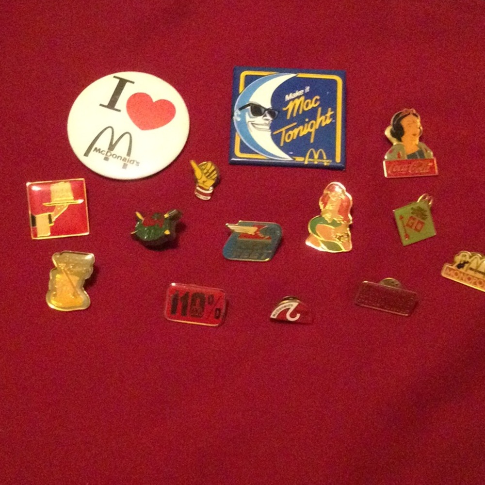 Vintage McDonalds Lapel Pins, lot of 14